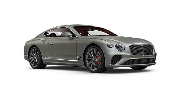 Bentley Milano Bentley GT Speed coupe in Extreme Silver paint front 34