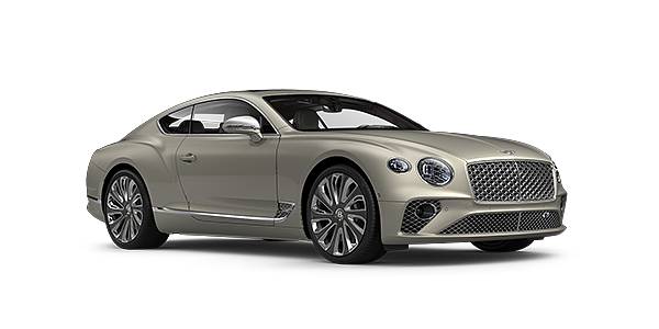 Bentley Milano Bentley GT Mulliner coupe in White Sand paint front 34